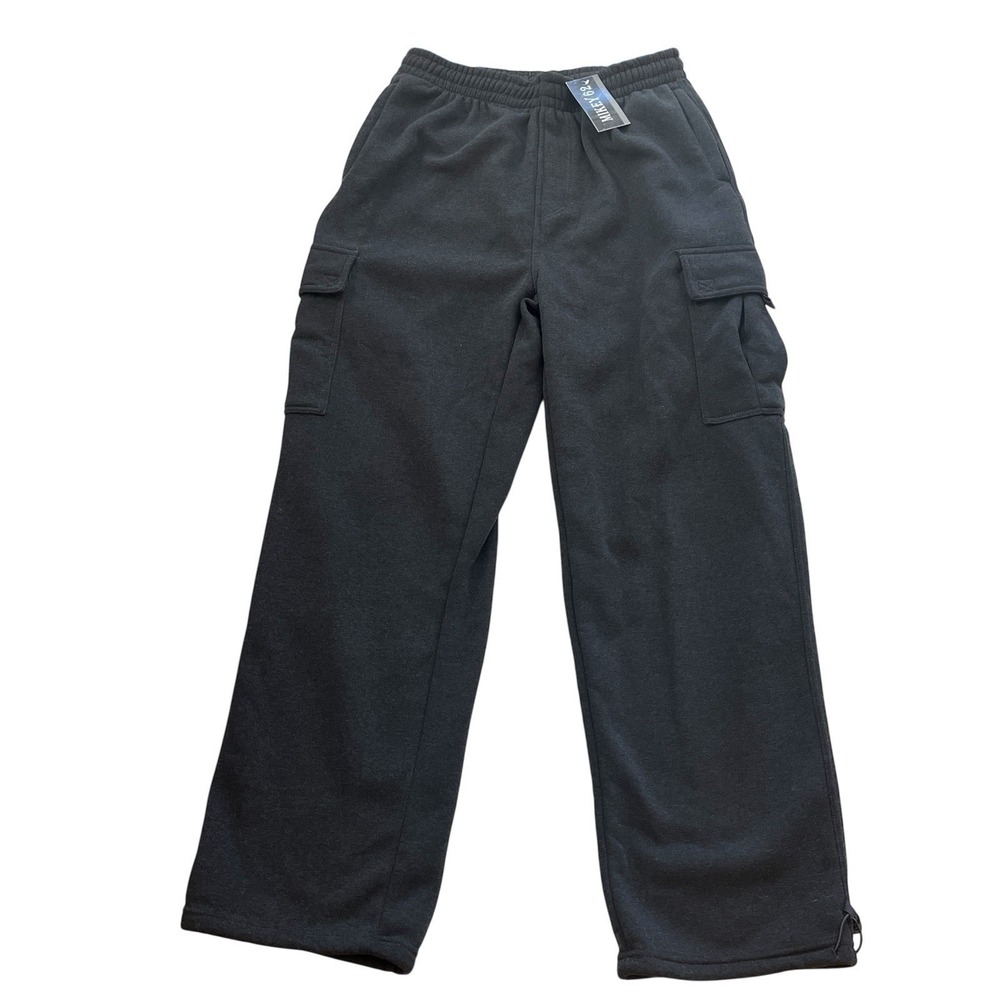 NWT‎ Mikey62 Men's Size 3XL Sweatpants Gray Cargo Drawstring Lounge Casual
